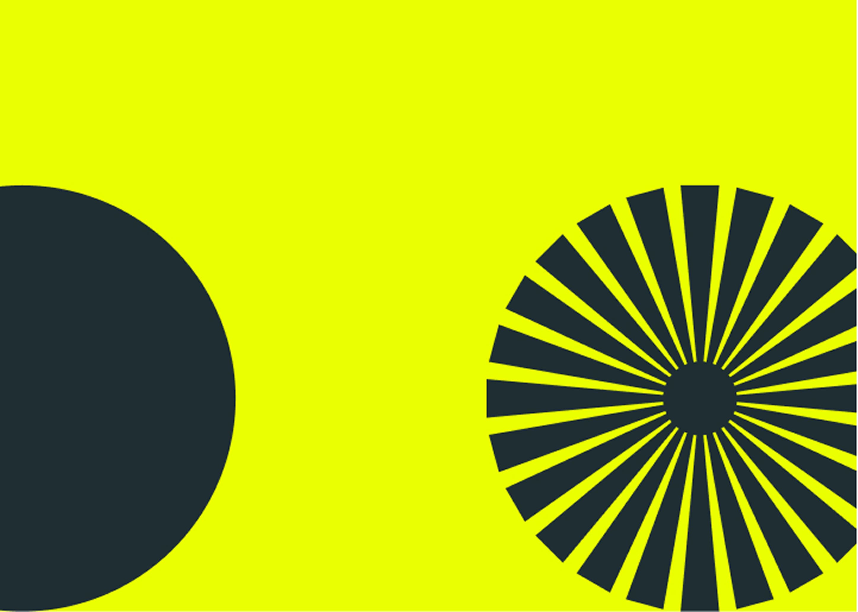 Yellow background image with black icons on it.
